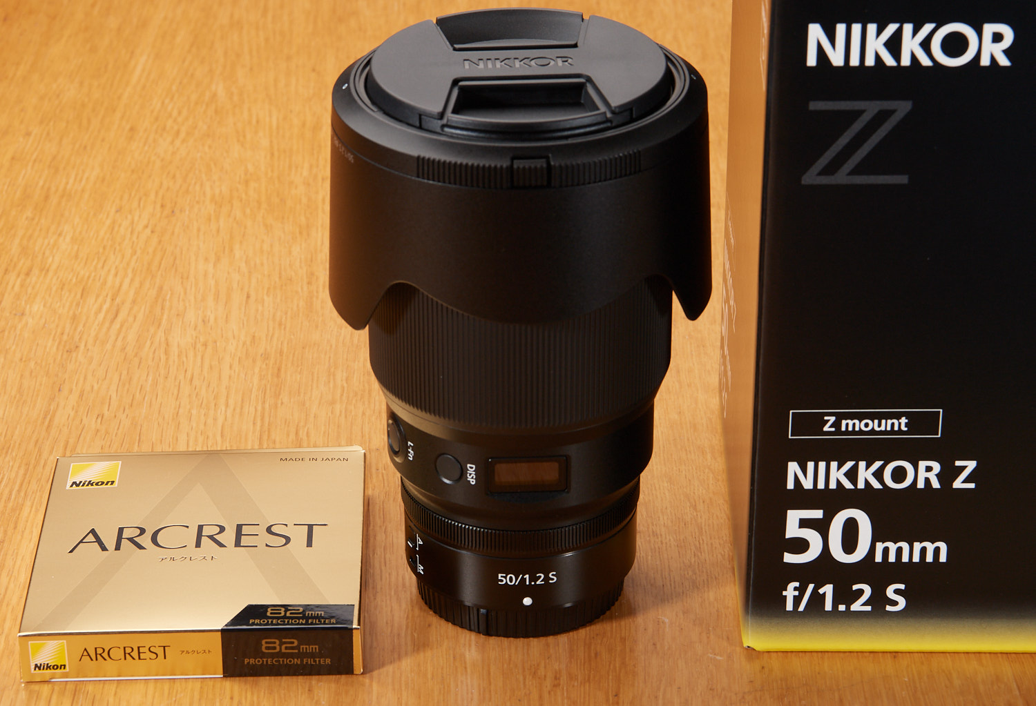 NIKKOR Z 50mm f/1.2 S、ニコンARCREST（アルクレスト）保護フィルター