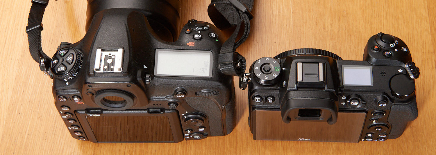 Nikon Z6iiをD850tと比較、上面