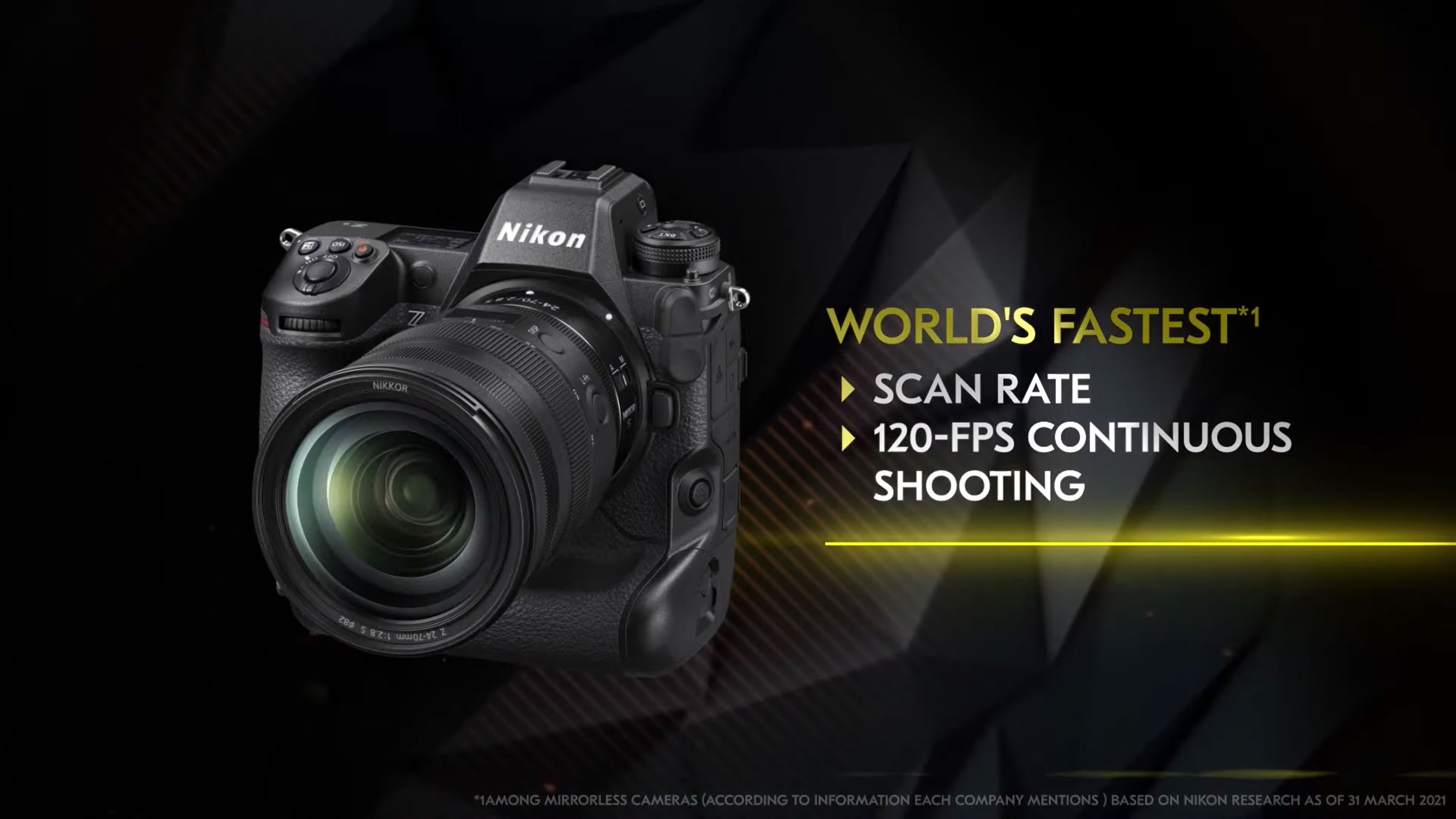 Nikon Z9、世界最速のスキャンレート、120コマ/秒の連続撮影